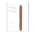 RealRock Dubbele Dildo 14 - dubbelzijdig (36 cm) - donker natuur