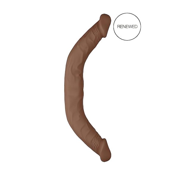 RealRock Double Dong 18 - Dubbele Dildo (46cm) - Donker Natuurlijk