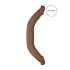 RealRock Double Dong 18 - Dubbele Dildo (46cm) - Donker Natuurlijk