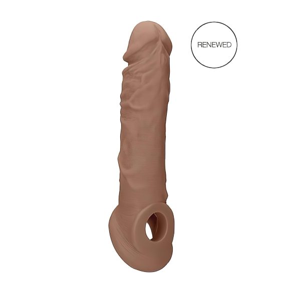 RealRock - penis sleeve - 21 cm - donker huidskleur