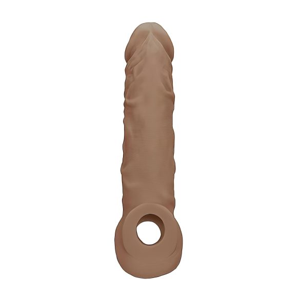 RealRock - penis sleeve - 21 cm - donker huidskleur
