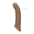 RealRock - penis sleeve - extra lang 21,5 cm - donker huidskleur