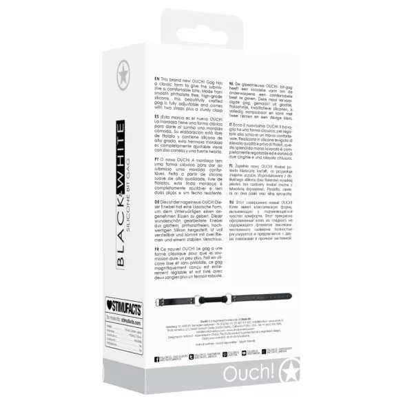 Ouch! - mondknevel in botvorm - silicone - zwart