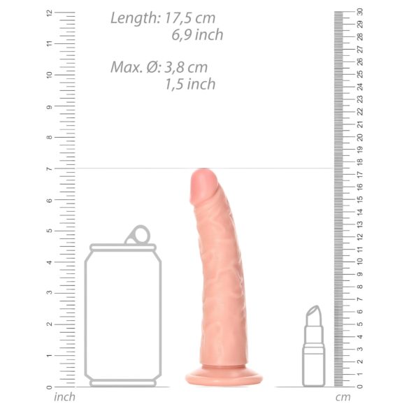 RealRock Slim - realistische dildo - 15,5 cm - huidkleur