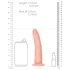 RealRock Slim - realistische dildo - 15,5 cm - huidkleur