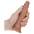 RealRock Slim - realistische dildo 15,5cm - donker huidskleur