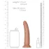 RealRock Slim - realistische dildo 15,5cm - donker huidskleur
