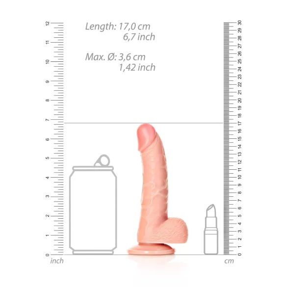 RealRock - realistische dildo met zuignap - 15,5cm - huidskleur