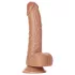 RealRock - dildo met zuignap en ballen - 15,5cm - donker huidkleur
