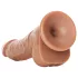 RealRock - dildo met zuignap en ballen - 15,5cm - donker huidkleur