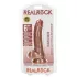 RealRock - dildo met zuignap en ballen - 15,5cm - donker huidkleur