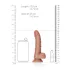 RealRock - dildo met zuignap en ballen - 15,5cm - donker huidkleur