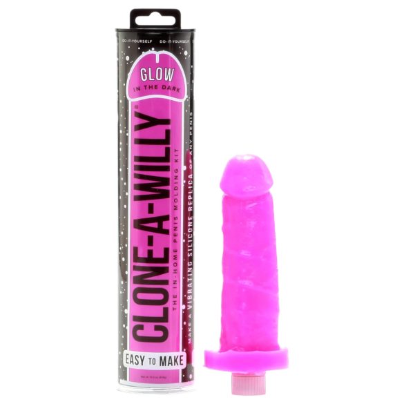 Clone-a-Willy - peniskopie set - lichtgevend (roze)