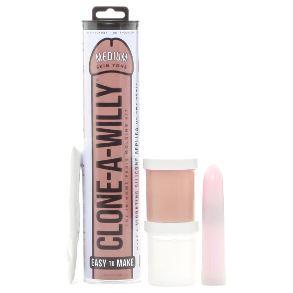 Clone-a-Willy - penis duplicaat set met vibrator - donker huidskleur