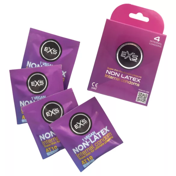 EXS inwendig condoom - latexvrije vrouwencondoom (4 stuks)