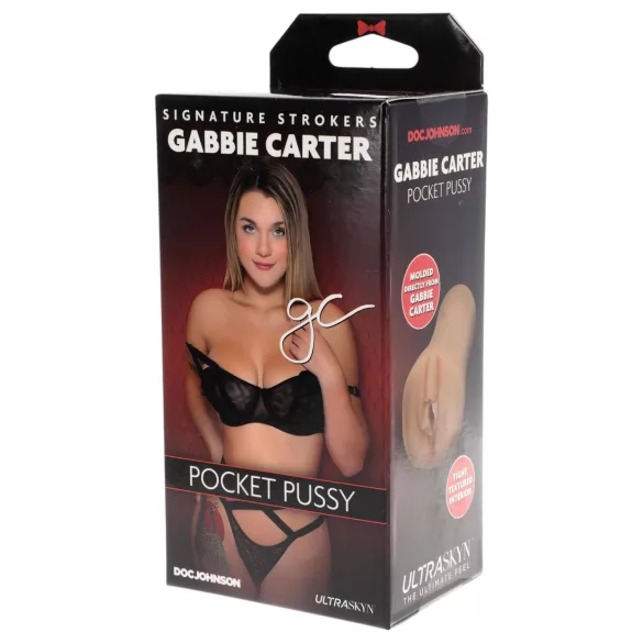 Doc Johnson Gabbie Carter - realistische pocket pussy - Ultraskyn - huidskleur