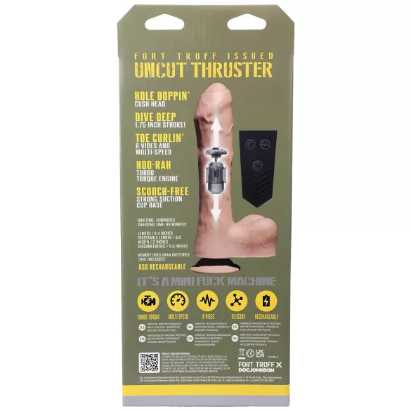 Doc Johnson - Mini stootmachine vibrator op afstandsbediening - siliconen