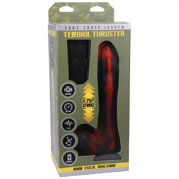 Doc Johnson Mini F-Machine Tendril - stoot vibrator - draadloos - rood