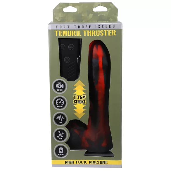 Doc Johnson Mini F-Machine Tendril - stoot vibrator - draadloos - rood
