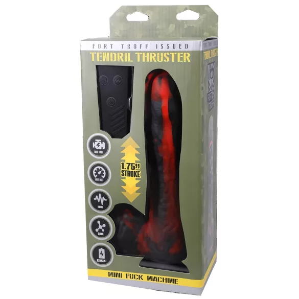 Doc Johnson Mini F-Machine Tendril - stoot vibrator - draadloos - rood
