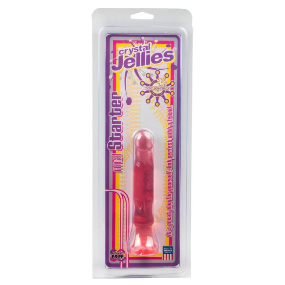 Crystal Jellies - anaal dildo met zuignap - roze