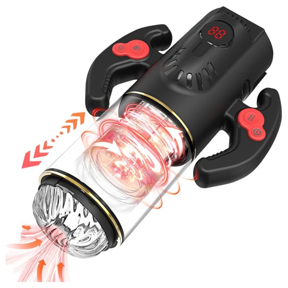 AlvUp - automatische masturbator - roterend en stotend - zwart
