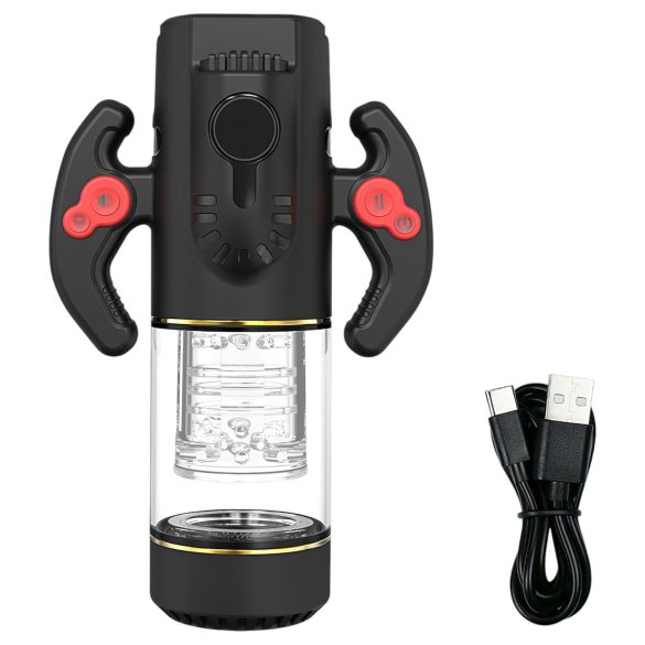 AlvUp - automatische masturbator - roterend en stotend - zwart