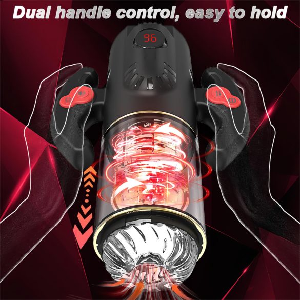 AlvUp - automatische masturbator - roterend en stotend - zwart