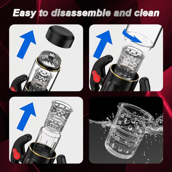 AlvUp - automatische masturbator - roterend en stotend - zwart