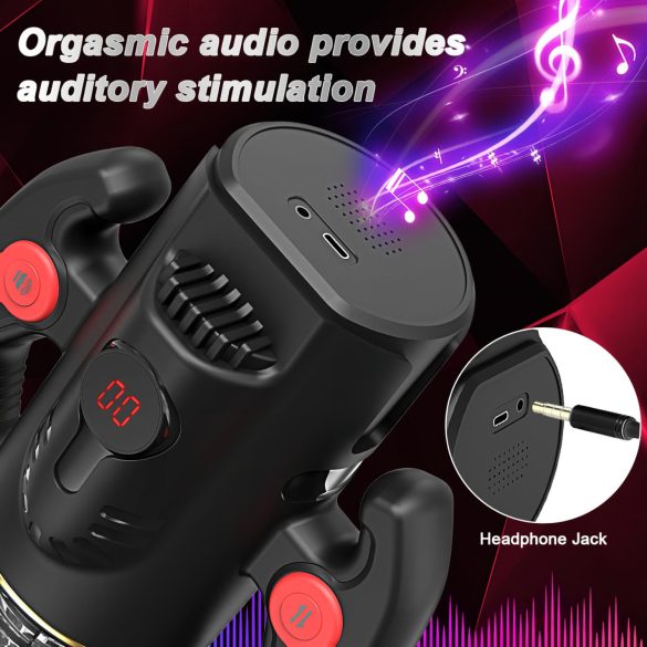 AlvUp - automatische masturbator - roterend en stotend - zwart