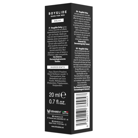 Intimateline Boyglide - vertragende spray voor mannen (20 ml)