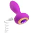 Oh My Gem - vibrerende buttplug met steen - silicone - paars