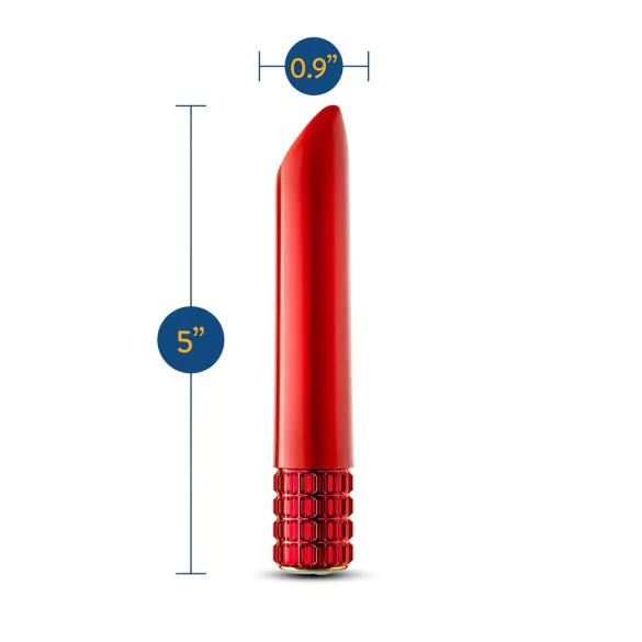 Oh My Gem - oplaadbare lipstick vibrator (rood)