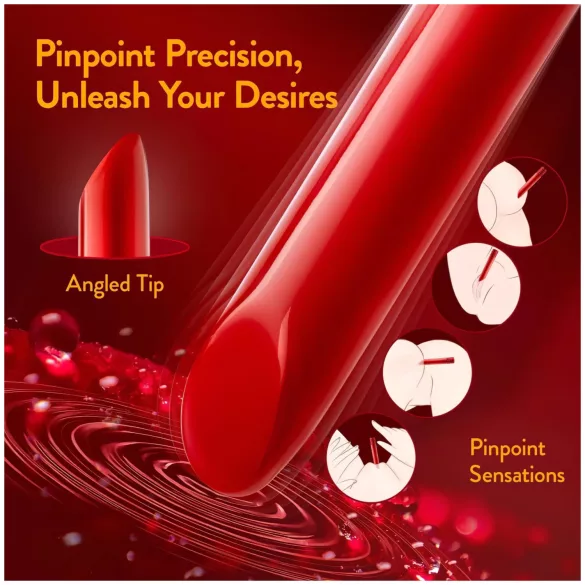 Oh My Gem - oplaadbare lipstick vibrator (rood)