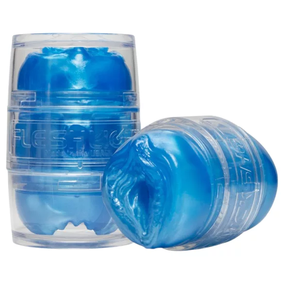 Fleshlight Quickshot Vantage - doorzichtige dubbele masturbator (blauw)