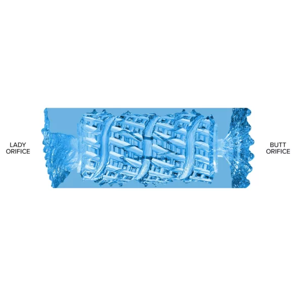 Fleshlight Quickshot Vantage - doorzichtige dubbele masturbator (blauw)