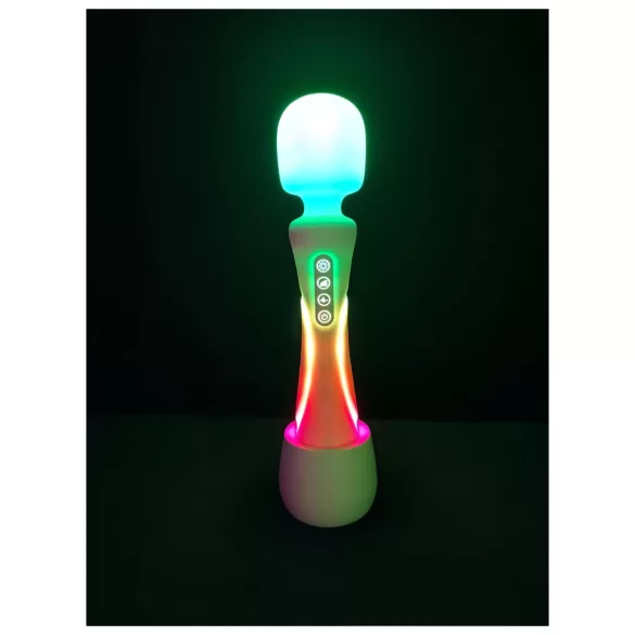 Paradise Illumination - lichtgevende massage-wand vibrator (wit)