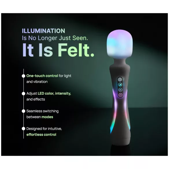 Paradise Illumination - lichtgevende massage-wand vibrator (wit)