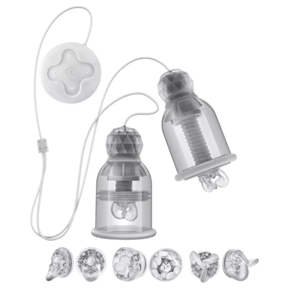 Blush Temptasia - roterende tepelstimulator met draaiende kop (transparant)