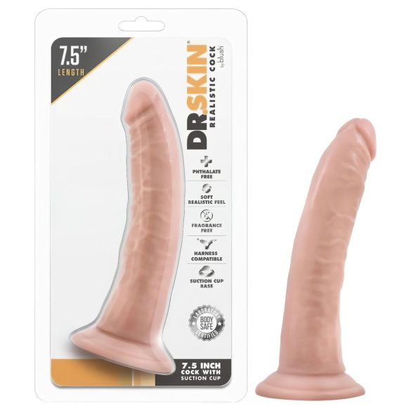 Dr. Skin - dildo met zuignap - realistisch - huidskleur - 17,5 cm
