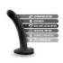 Temptasia Twist Small - dildo met zuignap - gedraaid - zwart