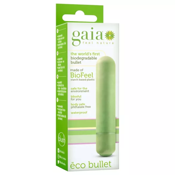Gaia Eco M - vibrator - milieuvriendelijk - groen - medium