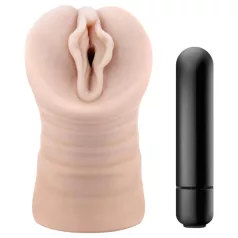 M for Men Ashley - vibrerende kunstvagina - natuurtint