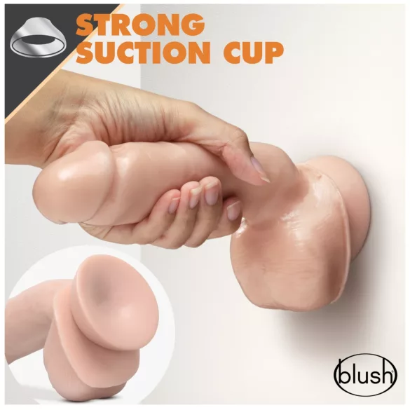 blush Dr. Skin Glide levensechte dildo - 21,5 cm, met ballen