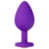 Temptasia M - anaal dildo hartvormig met gouden steen - paars - medium