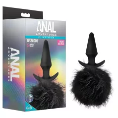   Anal Adventures Platinum - buttplug met konijnenstaart - zwart