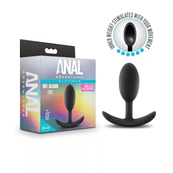 Anal Adventures Platinum - buttplug - medium - zwart