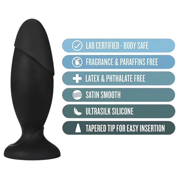 Anal Adventures Platinum Rocket - grote buttplug - zwart