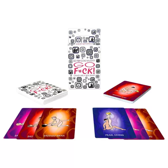 GO F*CK - seksspel kaarten - Kama Sutra standjes - 52 stuks