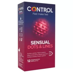 Control - condoom geribbeld en gestippeld - 12 stuks